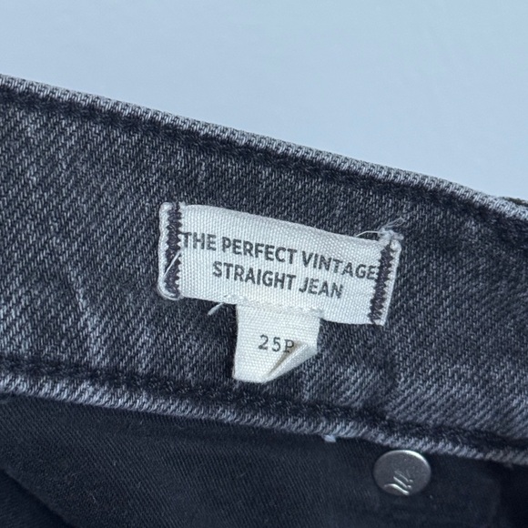 Madewell The Perfect Vintage Straight Jean Size 25 Petite Black Gray wash - Picture 9 of 10